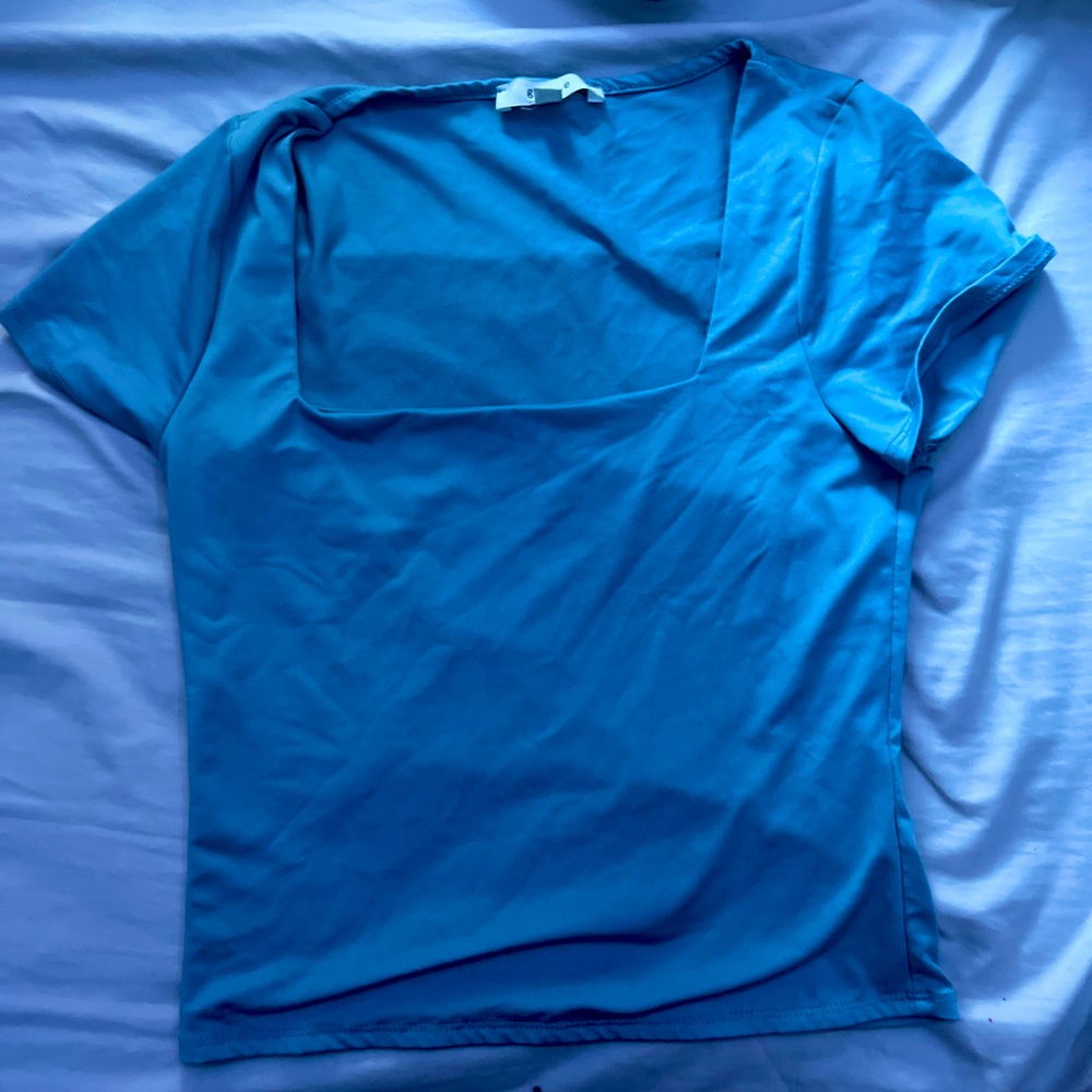gaze, blue, square neck, medium